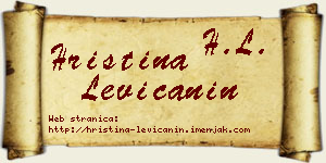 Hristina Levičanin vizit kartica
